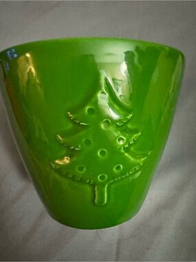 Glossy Green Ceramic Holiday Tree Planter